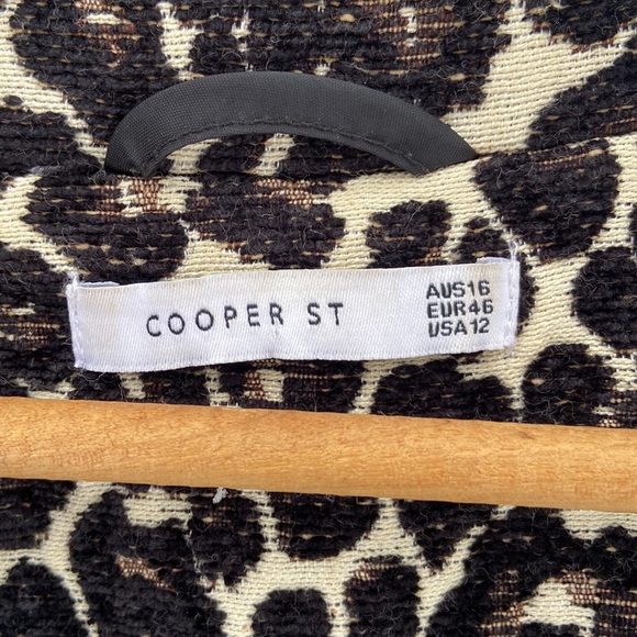 Cooper St Leopard Print Snap Front Coat Women's Size 12 - Picture 2 of 7